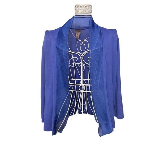 Beautiful CHICO’S Chicos Purple Open Jacket Shrug Cardigan flowy style jacket Ch - Picture 1 of 9